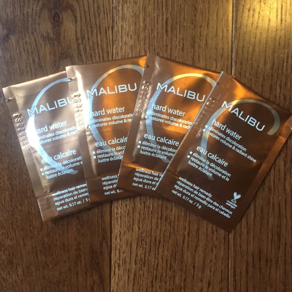 NEW! 4 Malibu C Hard Water Stain Remover Packets